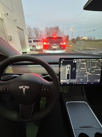 the dashboard of a tesla model s