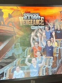 a picture of a group of people on a roller coaster